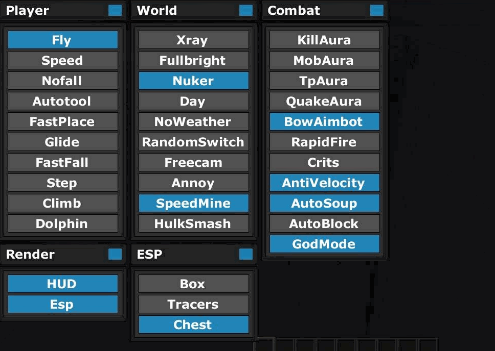 Чит Kronos для minecraft 1.8.1