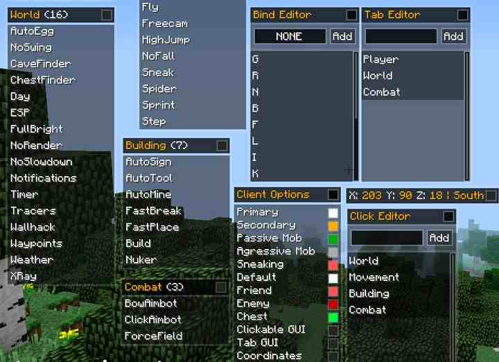 Чит Nodus для майнкрафт 1.7.8 – 1.7.9